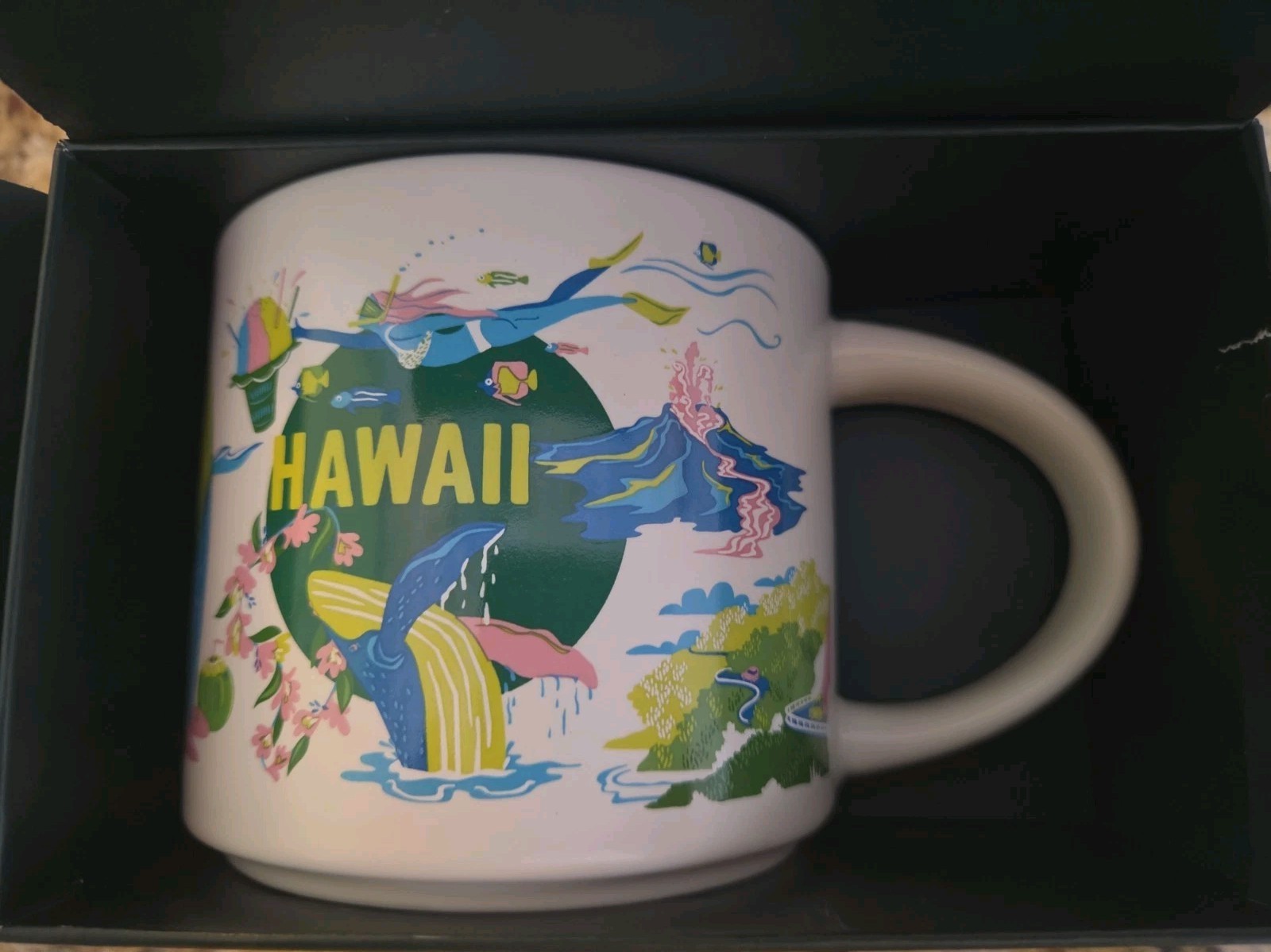 New W Box Starbucks Hawaii Discovery Series Ceramic Coffee Mug 14oz Collector 