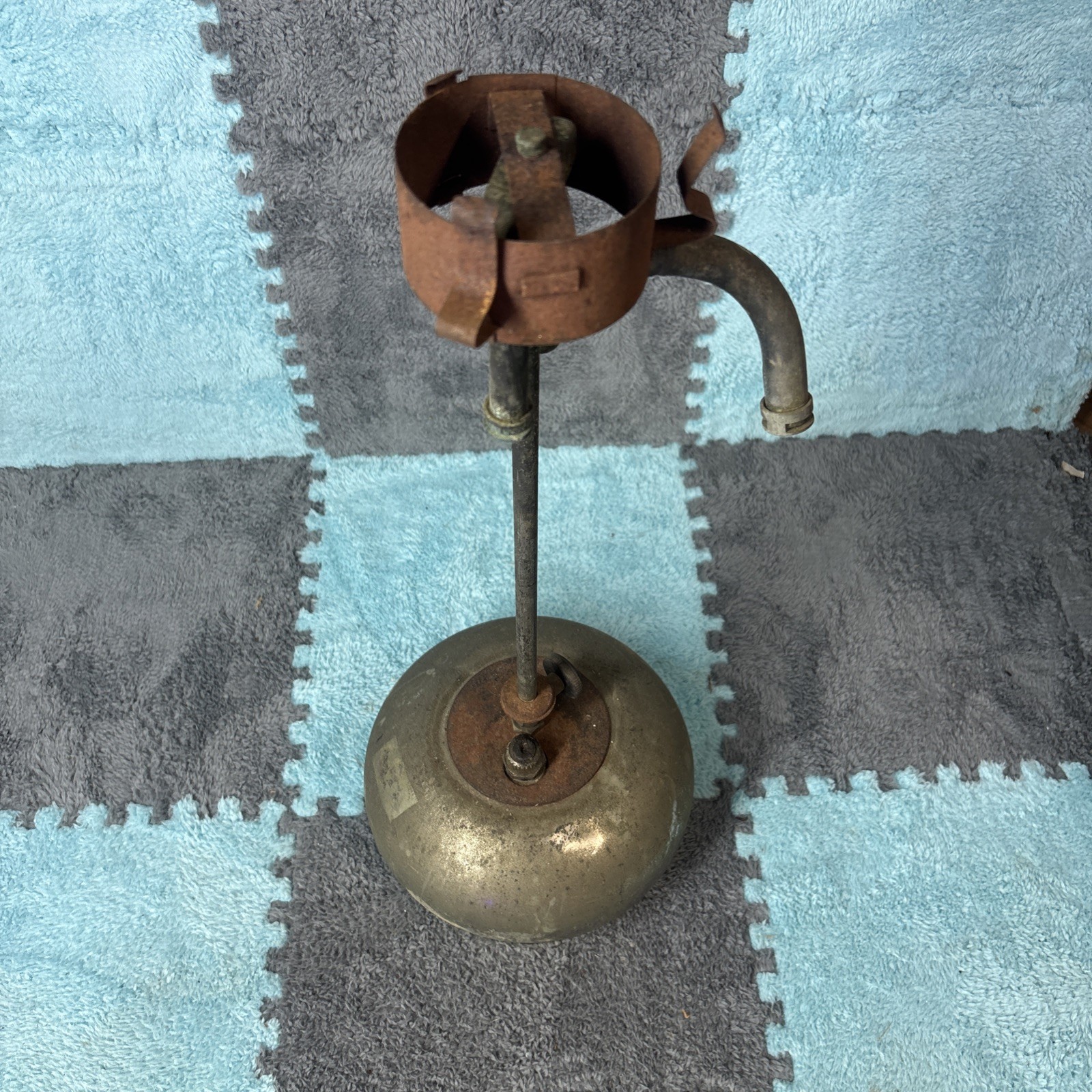 Antique Pressure Lantern Akron Model 102G 1920s Table Oil Kero Lamp Diamond S