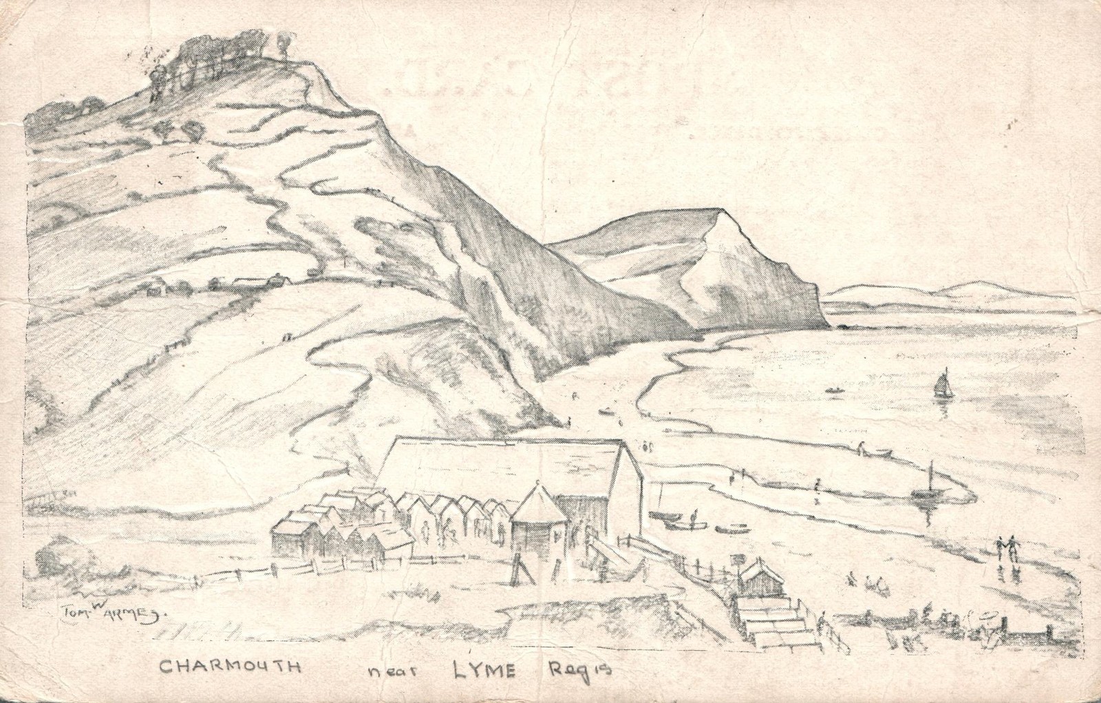 1946 VINTAGE Charmouth Near Lyme Regis POSTCARD - King Edwards Rd, Loughborough