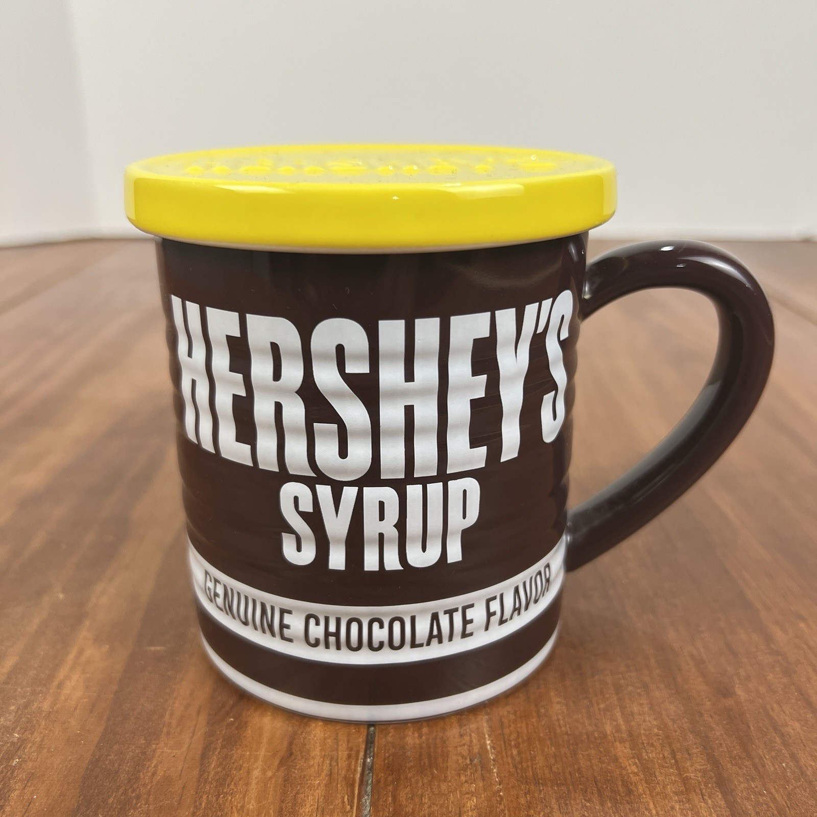 Hershey\'s Syrup Can Mug Fitz And Floyd Ceramic Chocolate Syrup Can With Lid