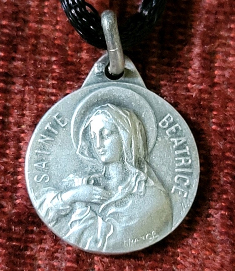 St. Beatrice Sterling Vintage & New Holy Medal Catholic Patron of Prisoners
