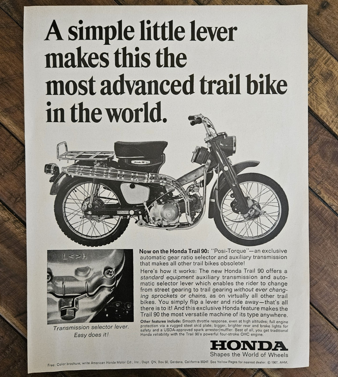 1967 HONDA Trail 90 Trail Bike Original 8