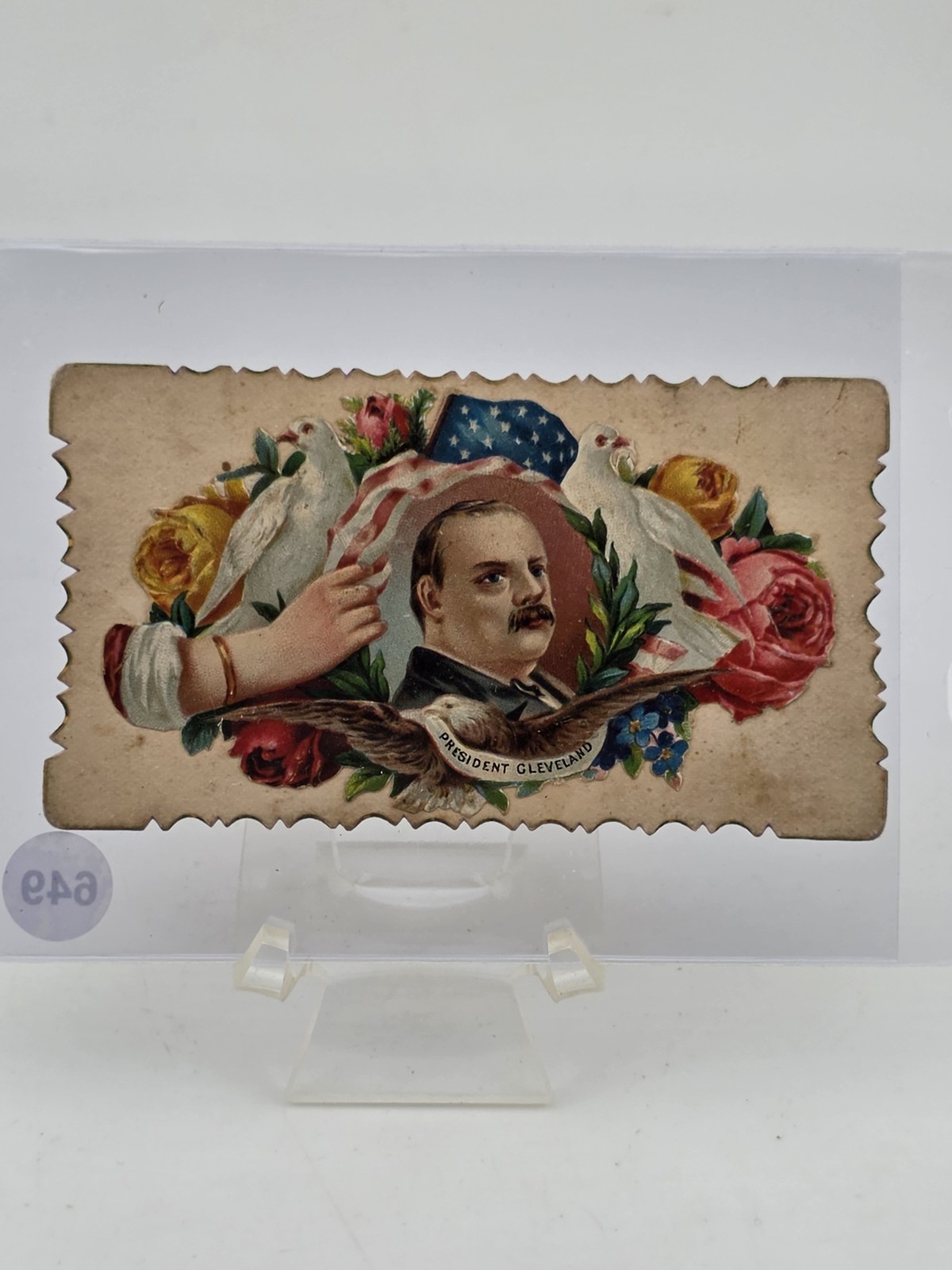 1880s-1890s Grover Cleveland 22nd & 24th U.S. President Decorative Calling Card