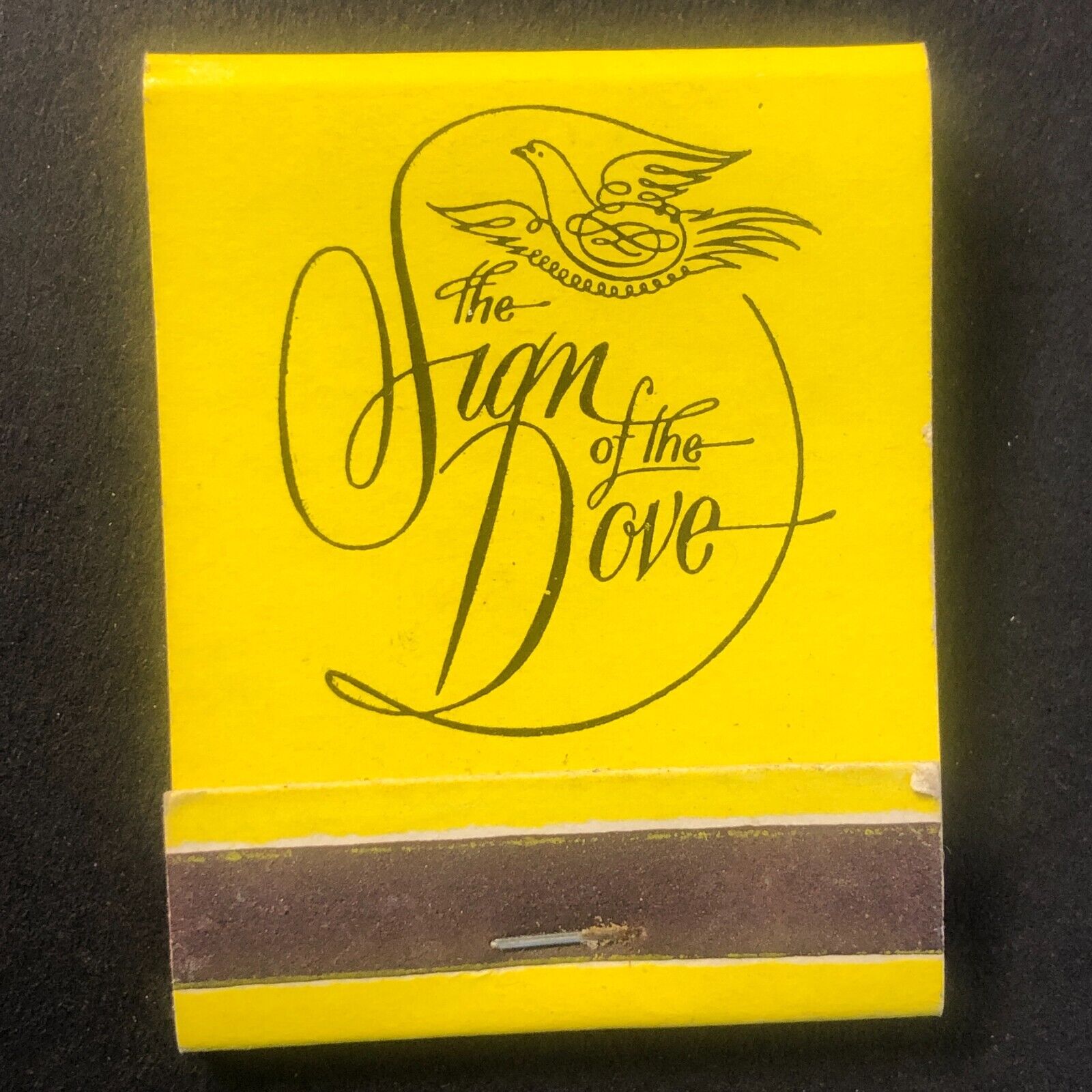 Sign of the Dove Restaurant NYC Printed Stick Full Matchbook c1962-73 VGC Scarce