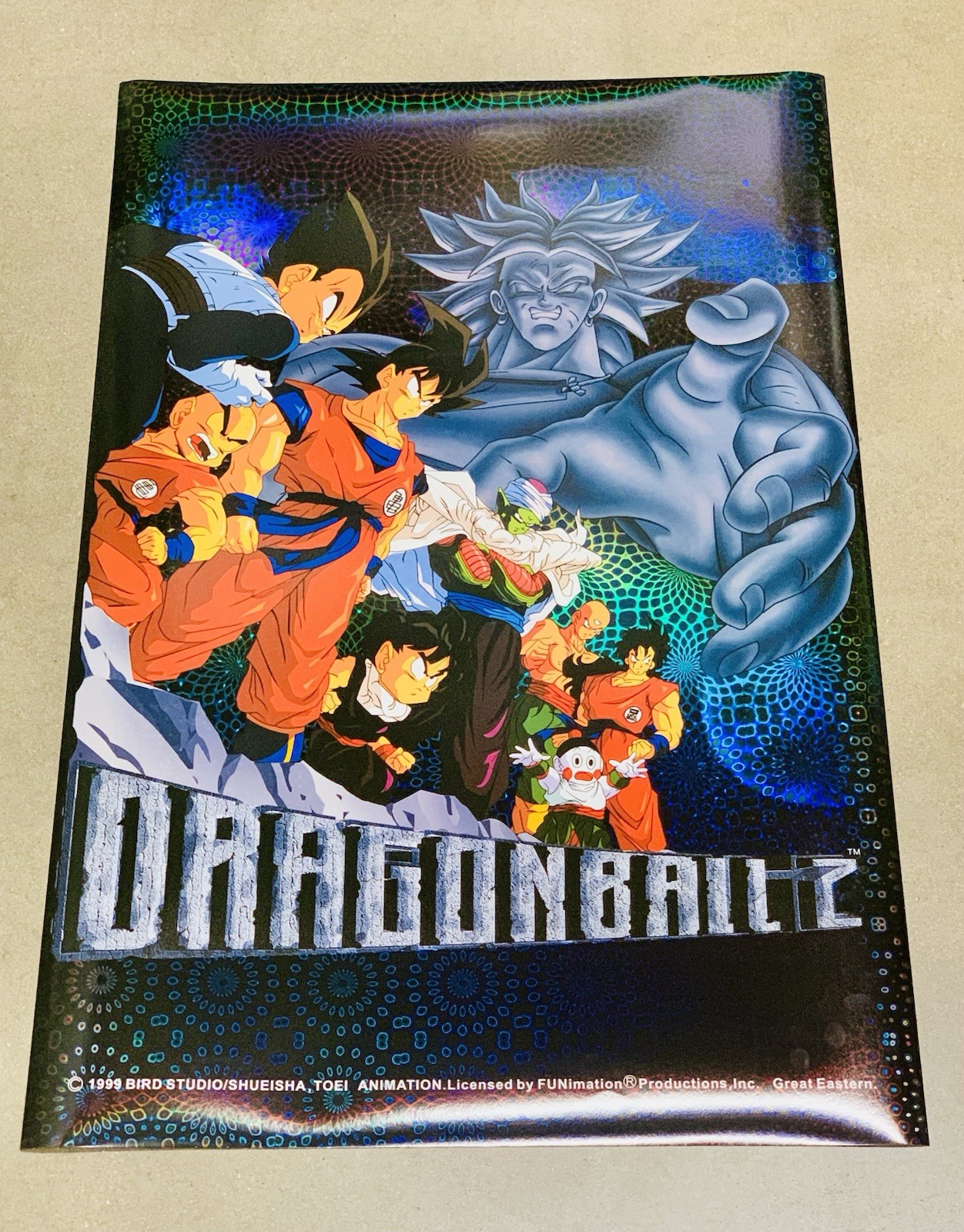 Dragon Ball Z Poster HOLO Foil VTG 1999 DBZ BROLY GOKU UR RARE 34\