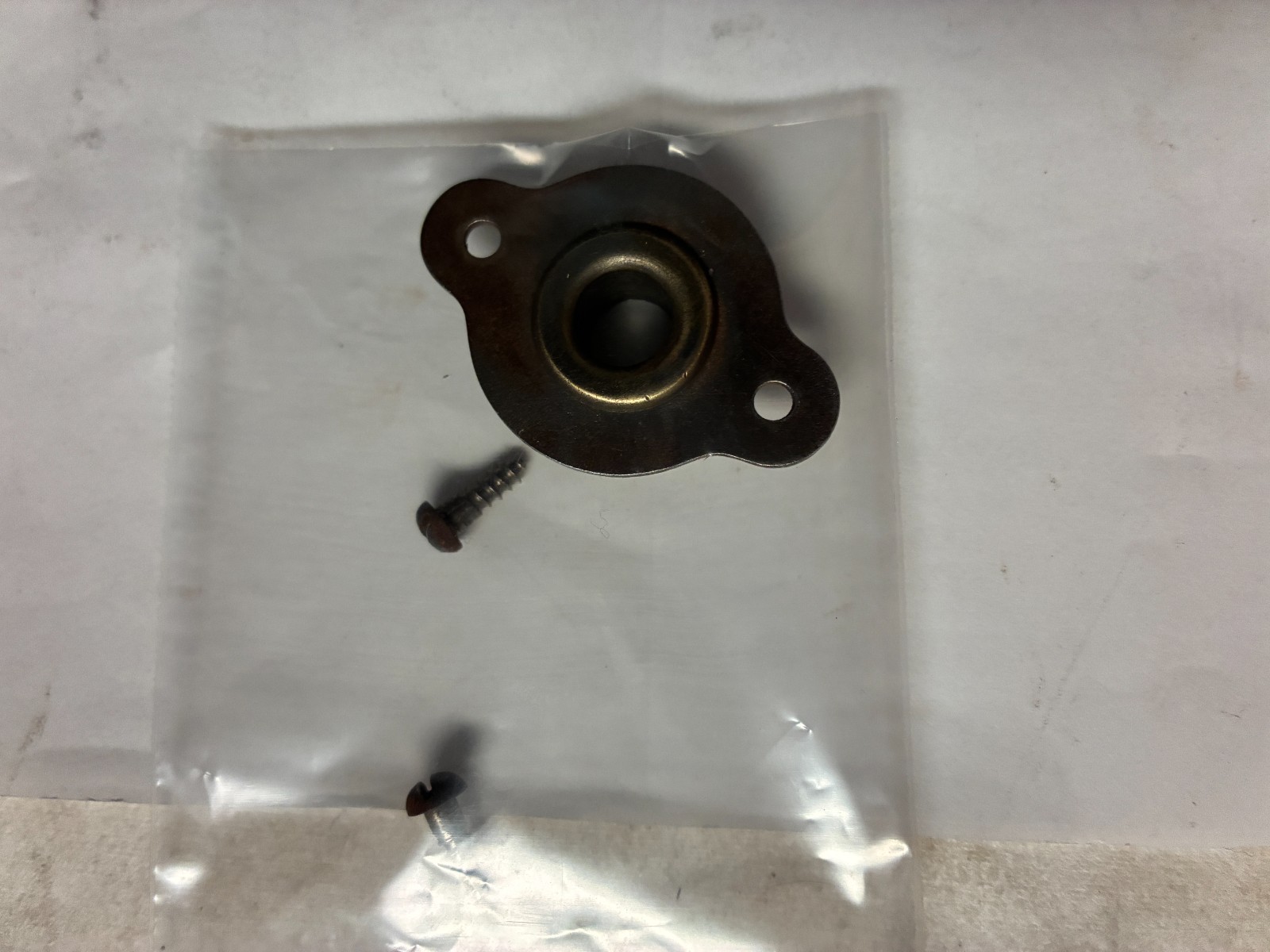 Victor Victrola Parts Brass Crank Escutcheon & Screws made-in-USA vintage