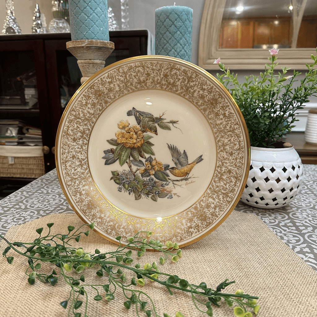 Lenox Limited Edition of Boehm Birds Decorative Plate Art Gold Finch  1971 Vtg