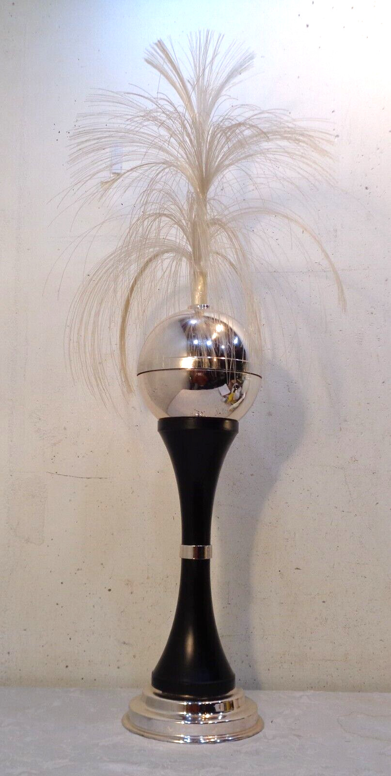 Vintage Mid Century Modern Rotating 3 Tier Fiber Optic Lamp Retro 1070\'s Taiwan