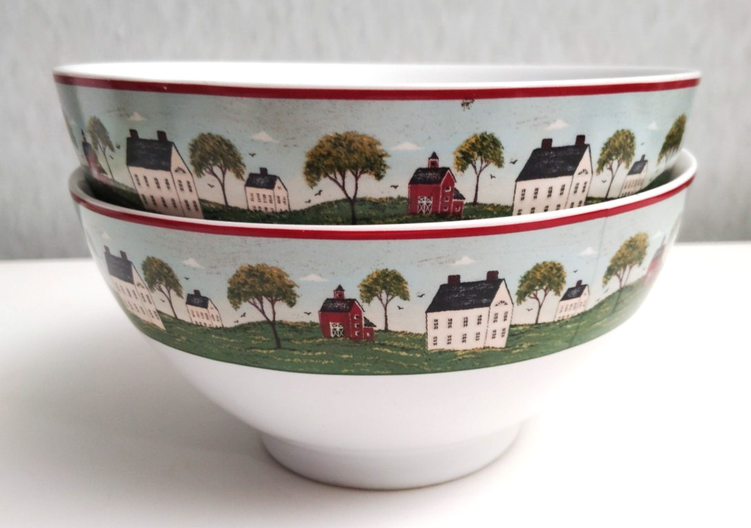 Sakura Exclusive for Brandon House Country Life All Purpose Soup Bowl Set of 2
