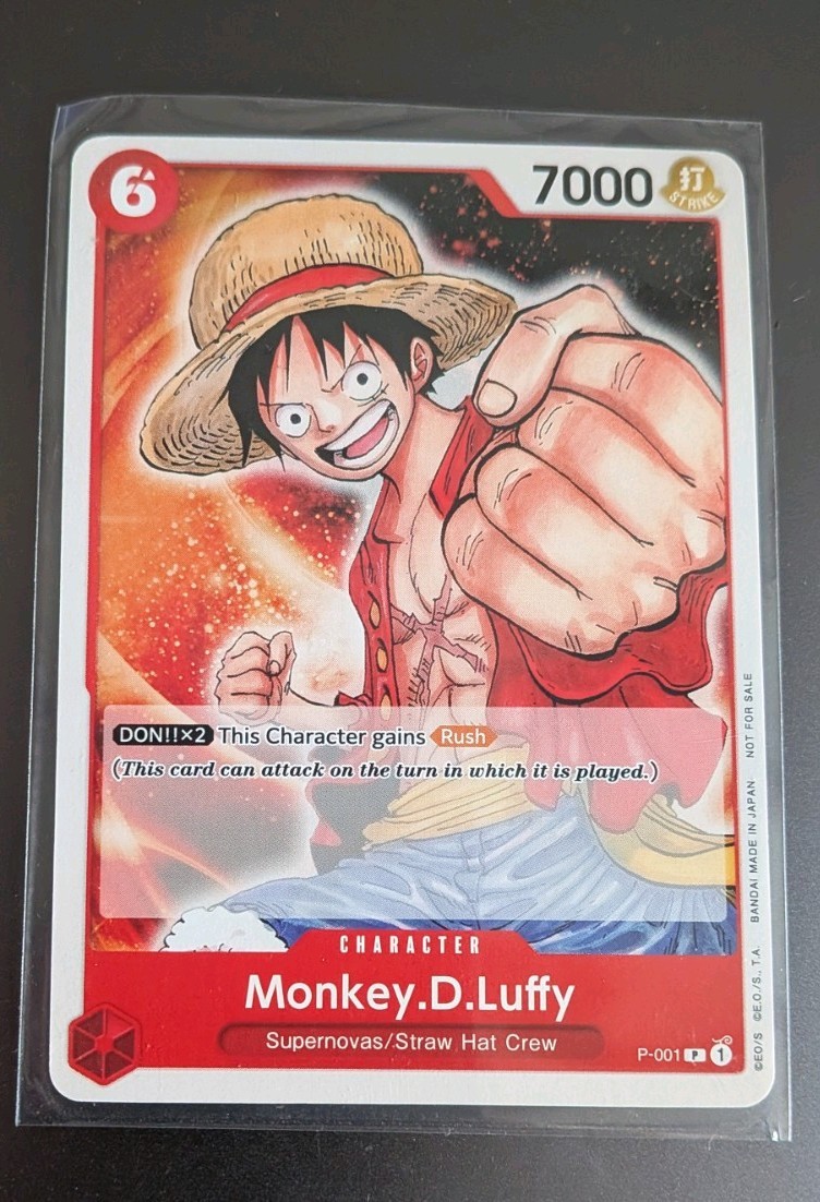 One Piece PROMO PACK 2022 Monkey D Luffy P-001 PRE-WRONG (no dot)