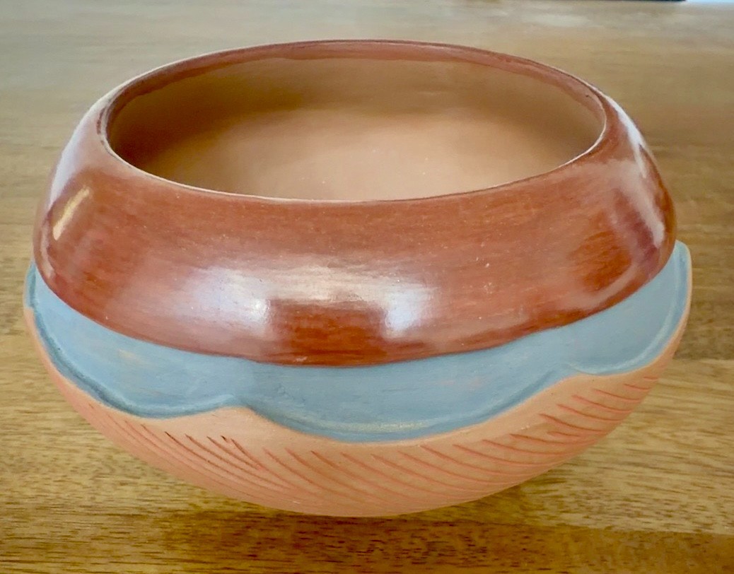 Dominguita Sisneros San Juan San Juan Pueblo Pottery Bowl Signed Native American