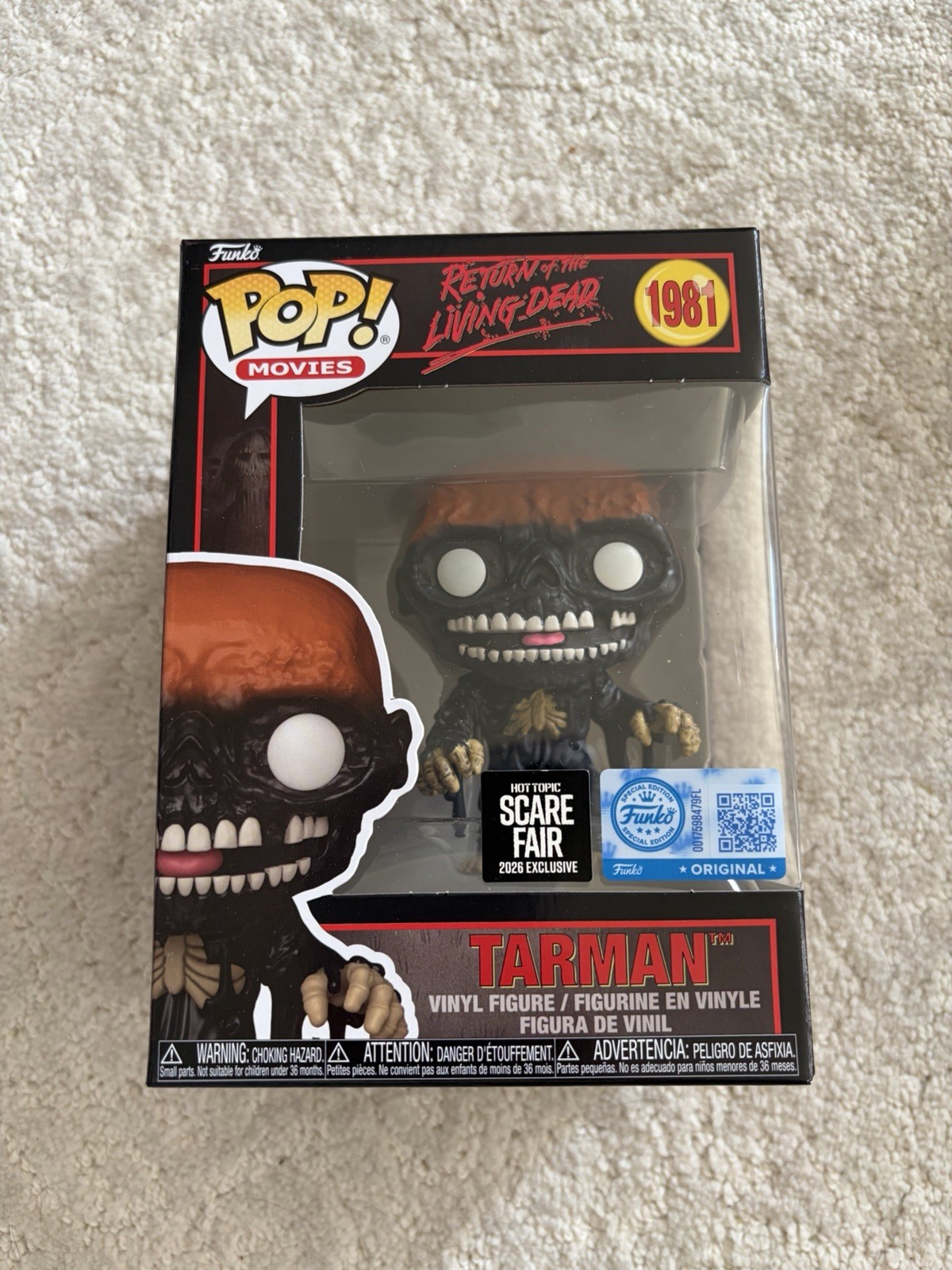 Funko Pop Tarman #1981 Return of the Living Dead Hot Topic Scare Fair 2026 W/Pro