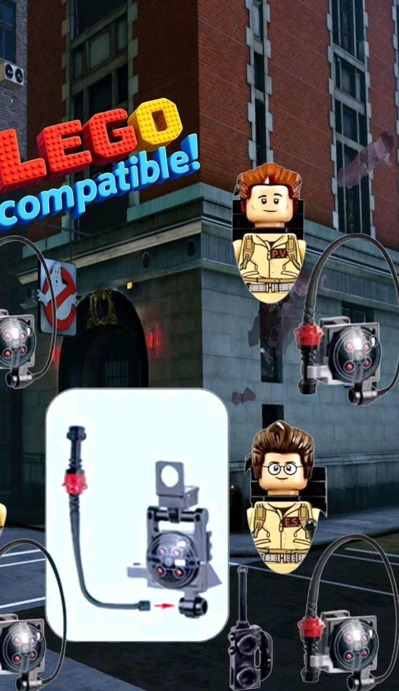 👻 Ghostbusters 2x Minifigures Lot Egon Spengler Ray Stantz Proton Packs Figures