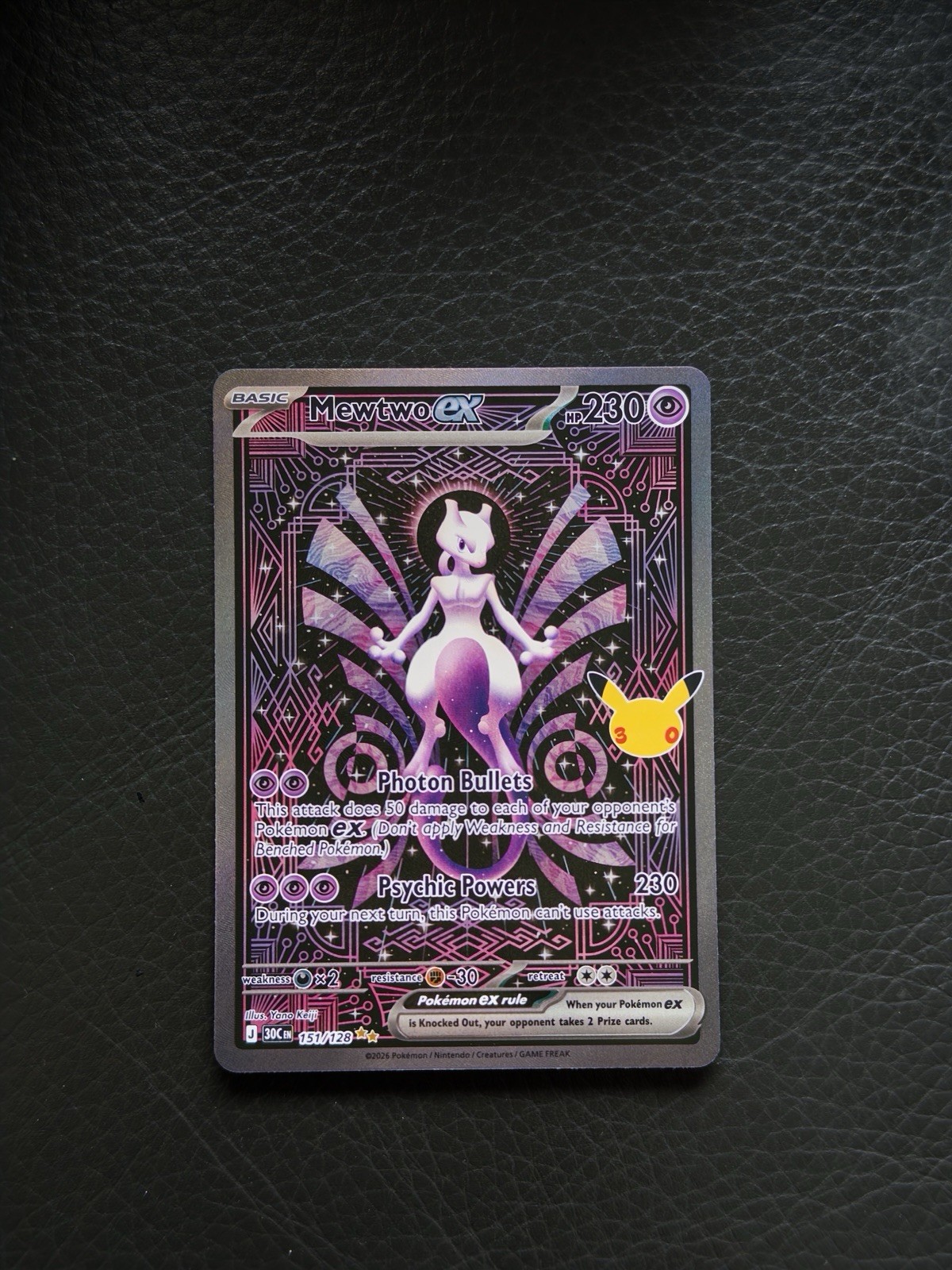 30th Celebration Mewtwo ex 151/128 Special Illustration Rare SIR English 2026