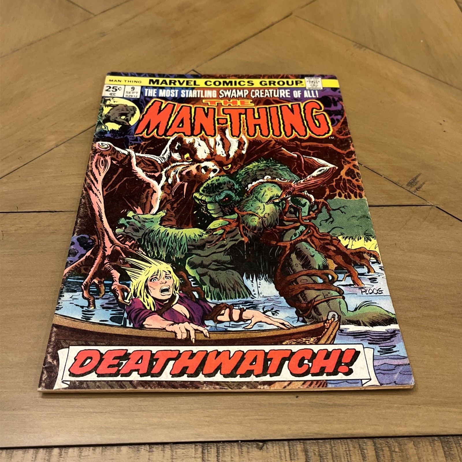 1974 MARVEL COMICS THE MAN-THING #9 Low Grade Horror Deathwatch