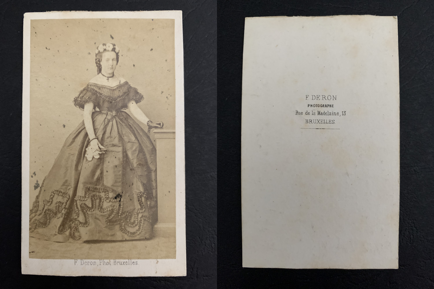 Deron, Brussels, Marie-Henriette of Habsburg-Lorraine, Queen of the Belgians CDV vi