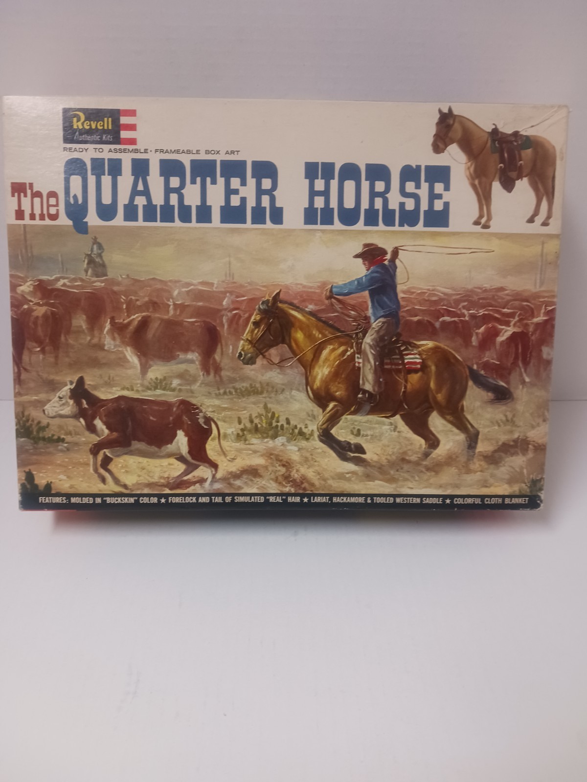 RARE 1963 Revell Quarter Horse Model Kit Complete Unassembled