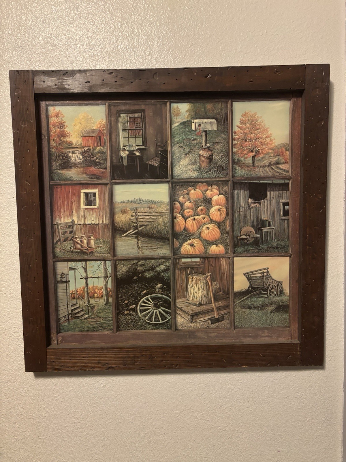 Vintage 1970-80\'s Homco B. Mitchell 4 Seasons Window Pane 25\