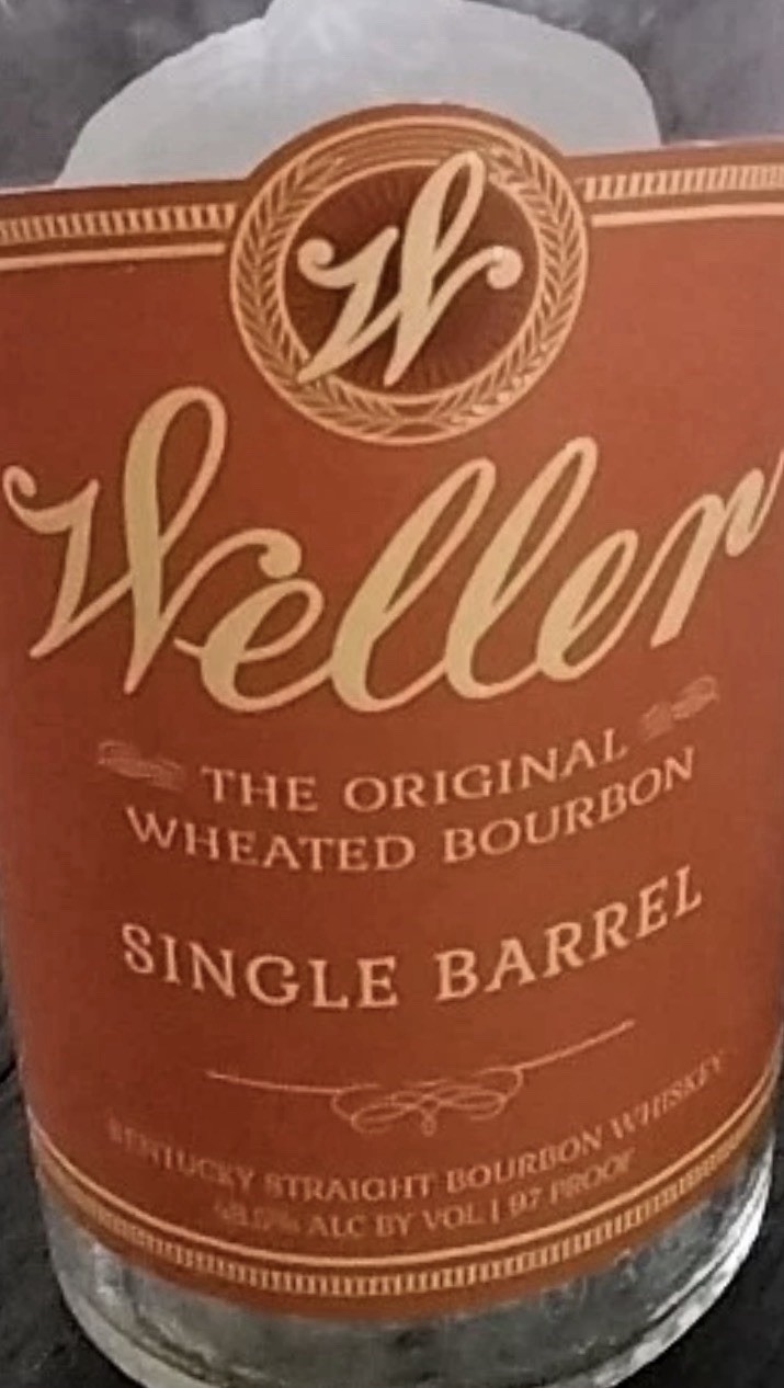 Weller Single Barrel Empty Bourbon Bottle- Orange Label- Buffalo Trace