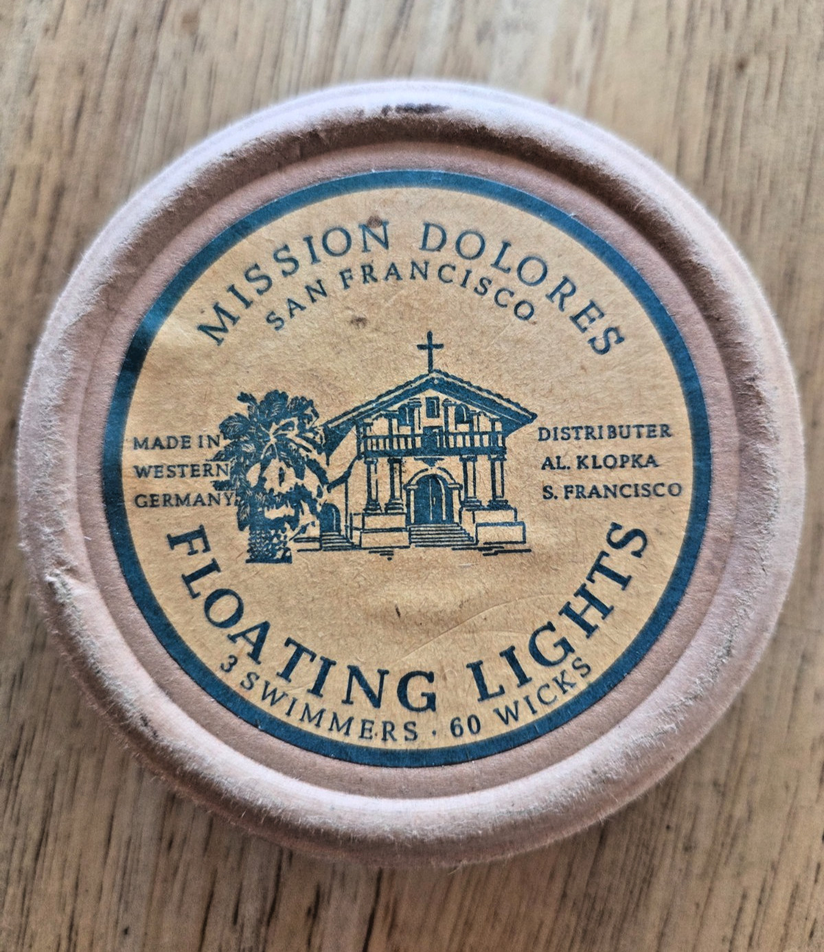 Vintage Mission Dolores San Francisco Floating Lights Made in Western Germany 60