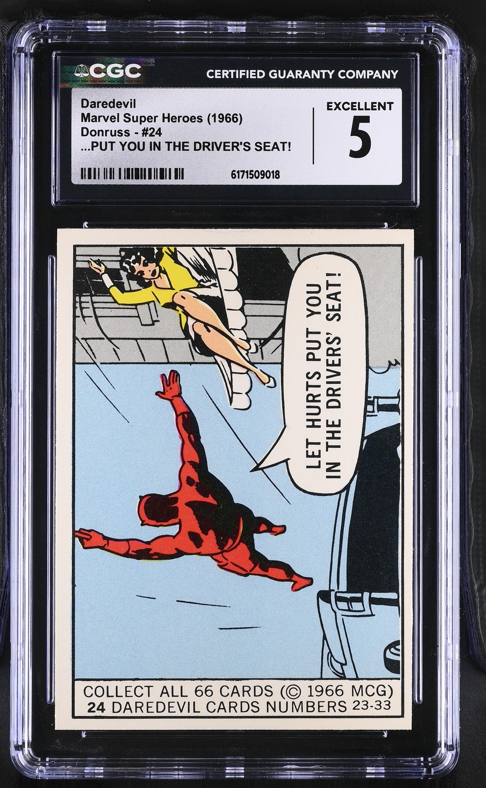 1966 Donruss Daredevil #24 - CGC 5 Golden Era (1966-1985) Marvel Super Heroes