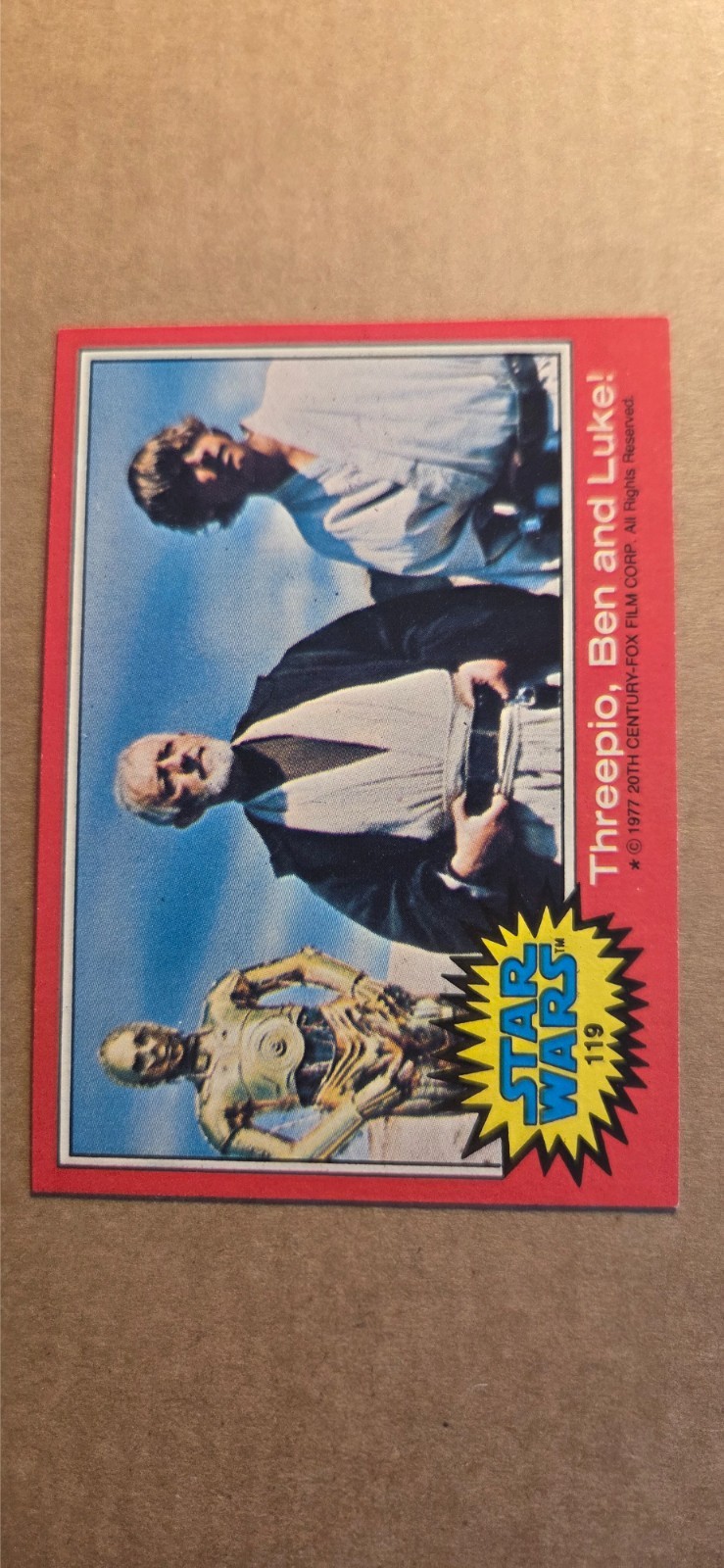 1977 TOPPS STAR WARS THREEPIO, BEN AND LUKE #119 NM*