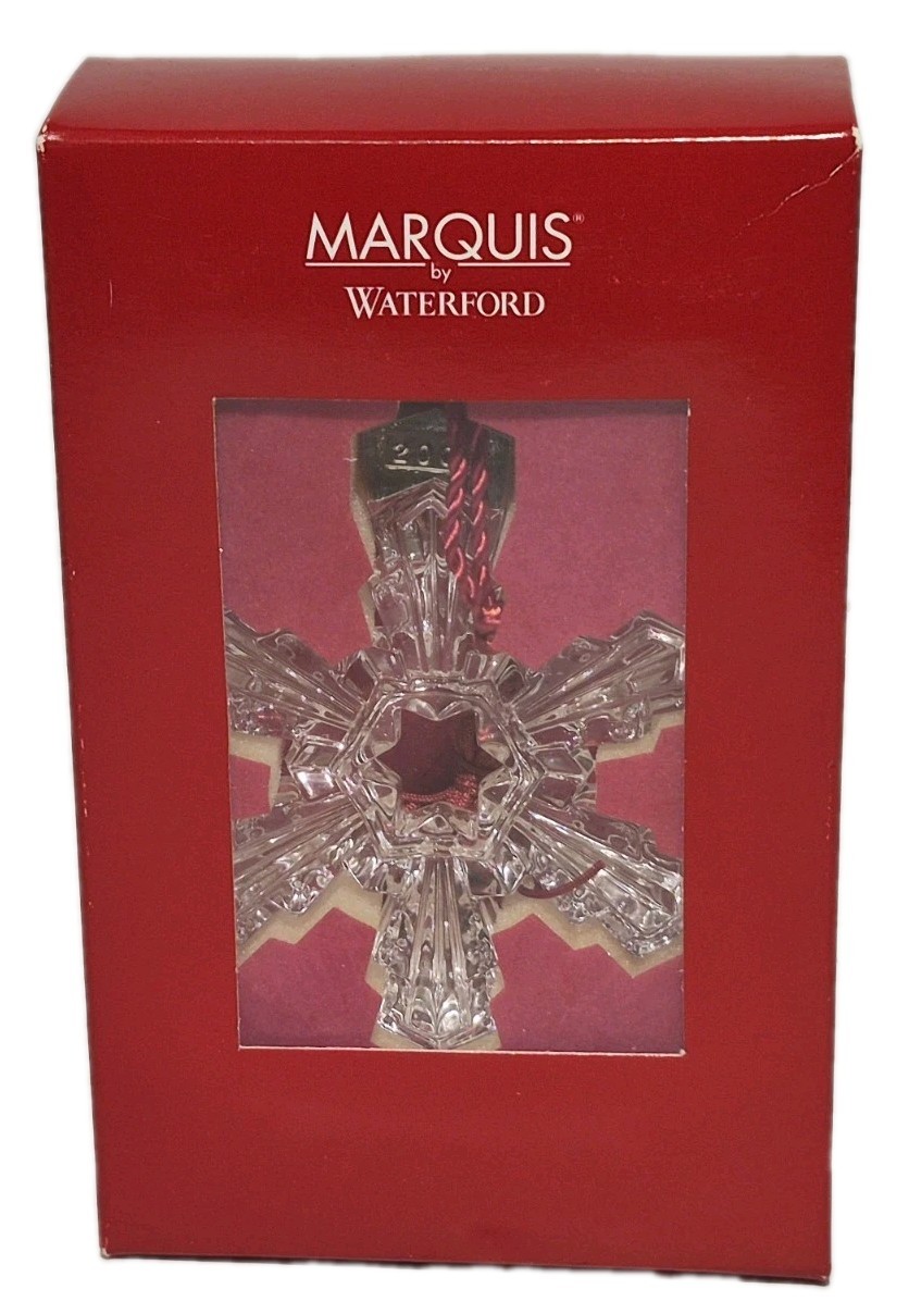 MARQUIS BY WATERFORD 2006 ANNUAL SNOWFLAKE ORNAMENT  LEAD CRYSTAL GERMANY 
