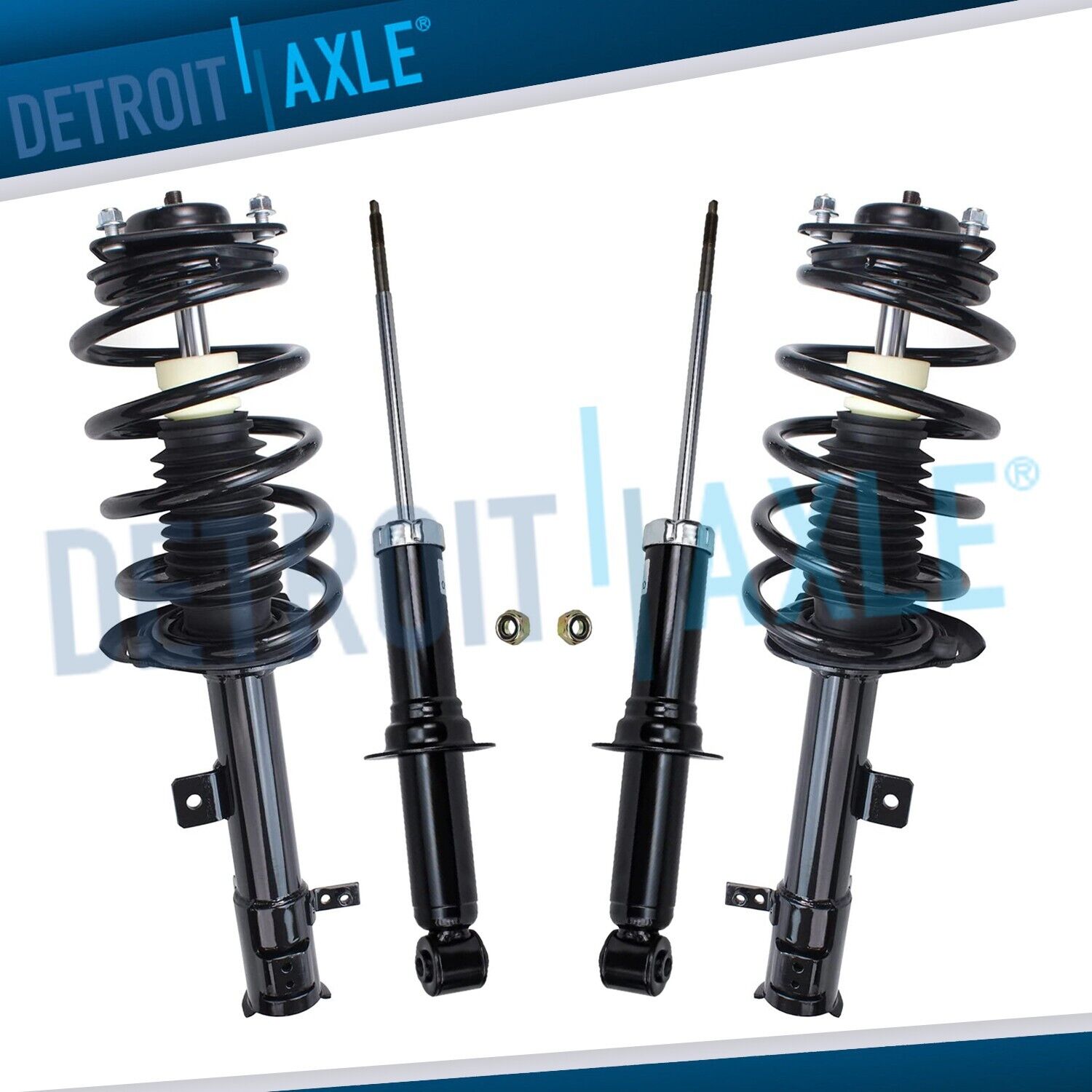 Front Struts w/Coil Springs and Rear Shock Absorbers for 2007-2012 Dodge Caliber