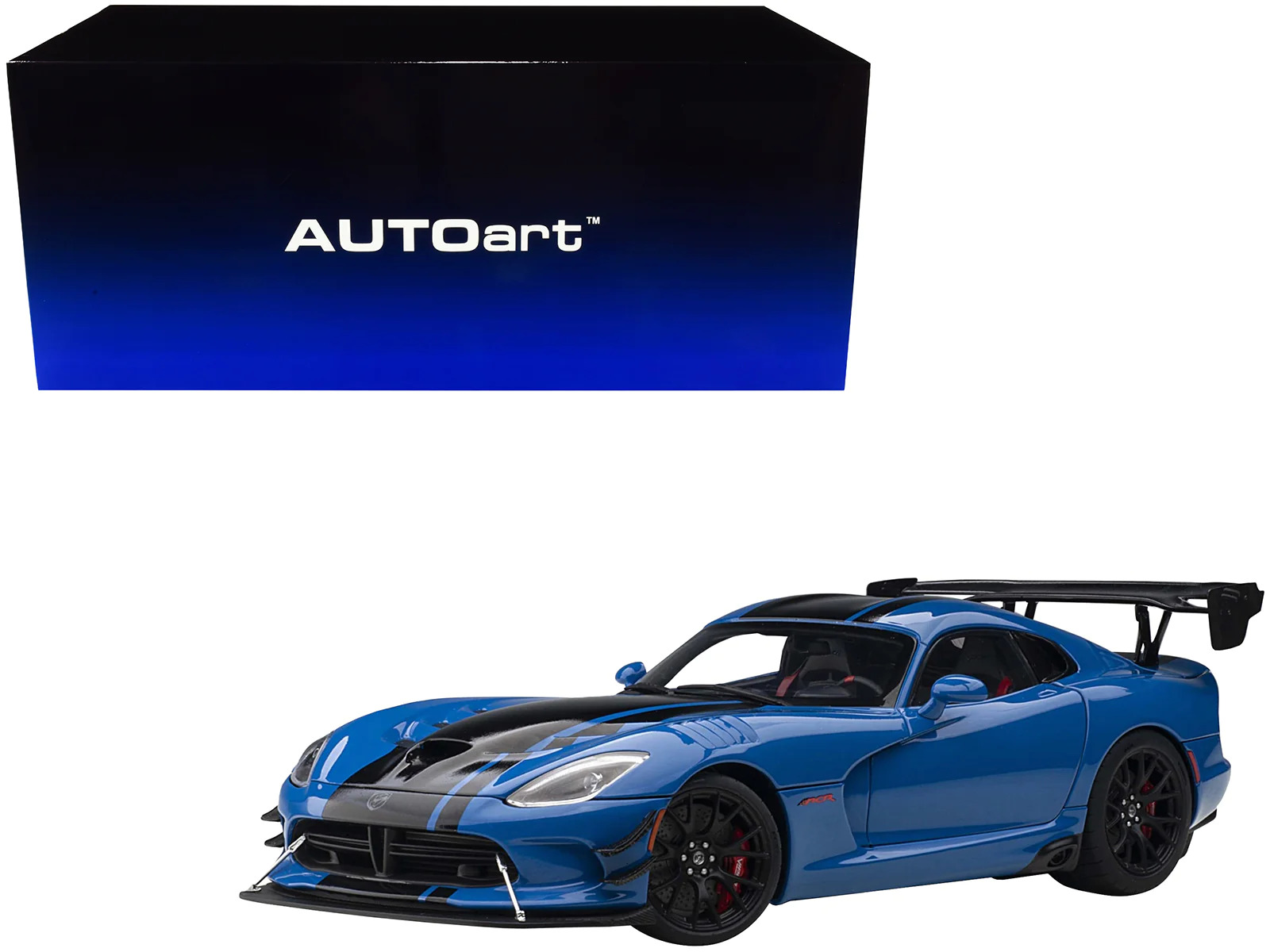 2017 Dodge Viper ACR Competition Blue with Black Stripes 1/18 Model Car