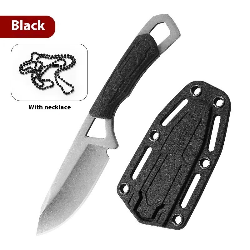 Mini Neck Knife Stainless Steel Fixed Blade Compact EDC Outdoor Camping Tool