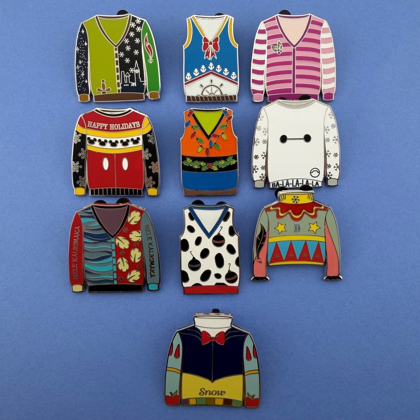 Disney Parks Holiday 2018 - Ugly Christmas Sweaters SET - Mystery - LR 10 Pins