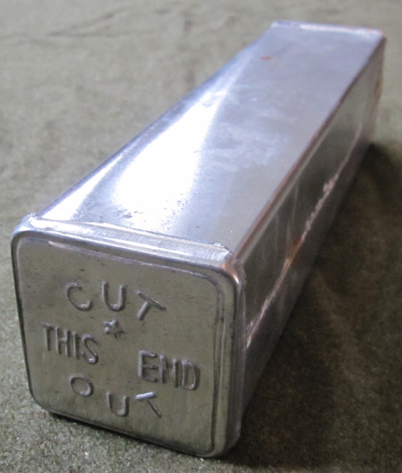 WWI WWII US ARMY M1910 HARD BREAD MESS KIT TIN