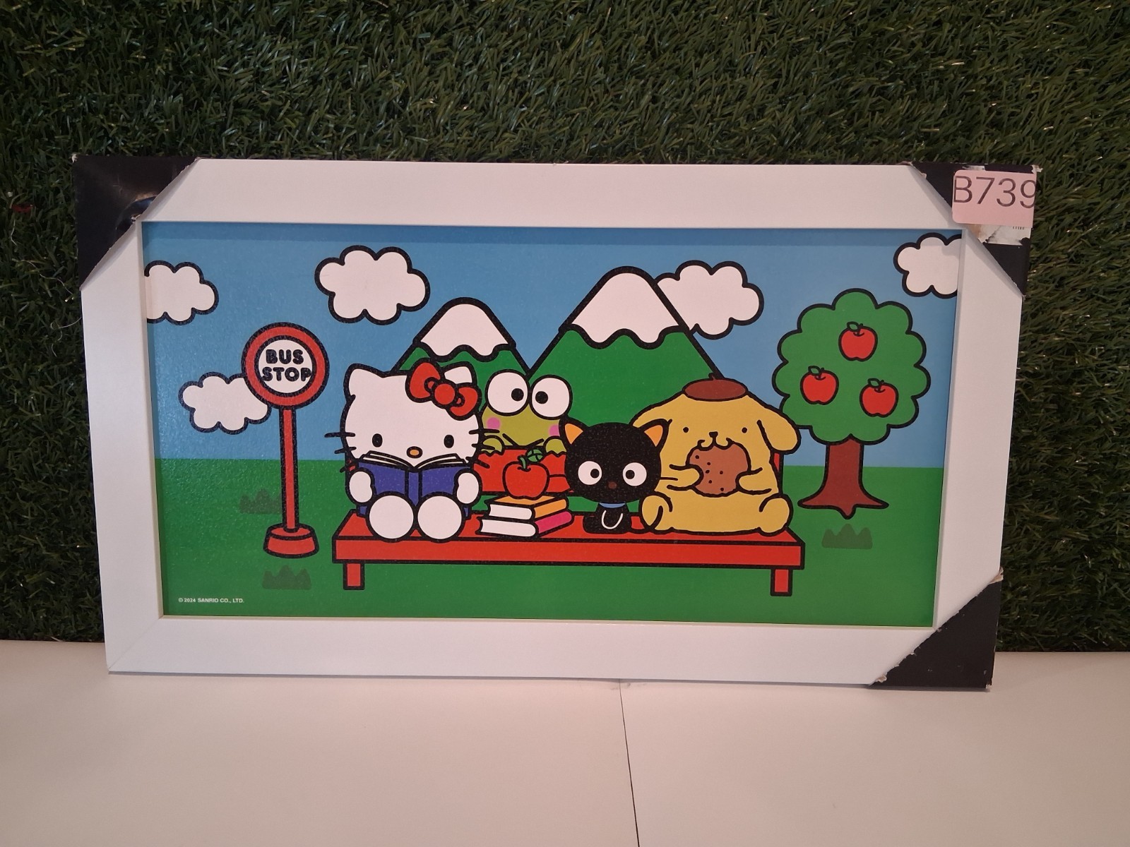 Silver Buffalo Sanrio Hello Kitty Friends Bus Stop Framed MDF Wall Art...