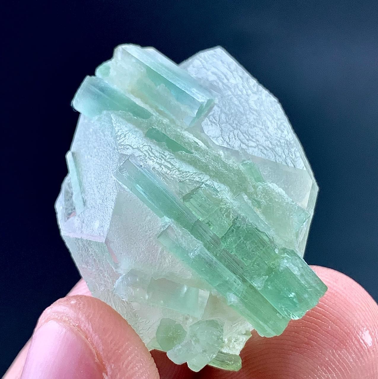 84 Carat Tourmaline Crystal With Quartz Specimen From Afghanistan 