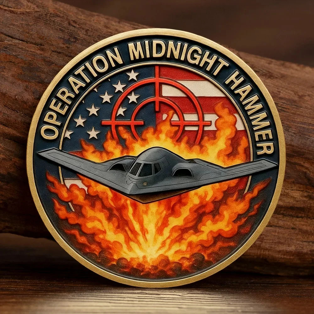Iran–Israel War Operation Midnight Hammer Challenge Coin Military Veteran Gift