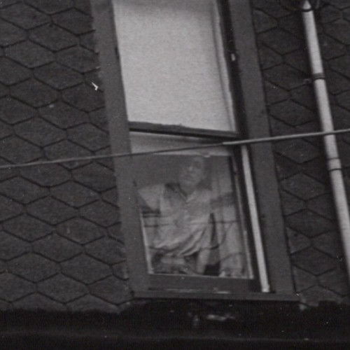 Woman Looking from Shingled Window NYC 1981 Gelatin Silver Photograph