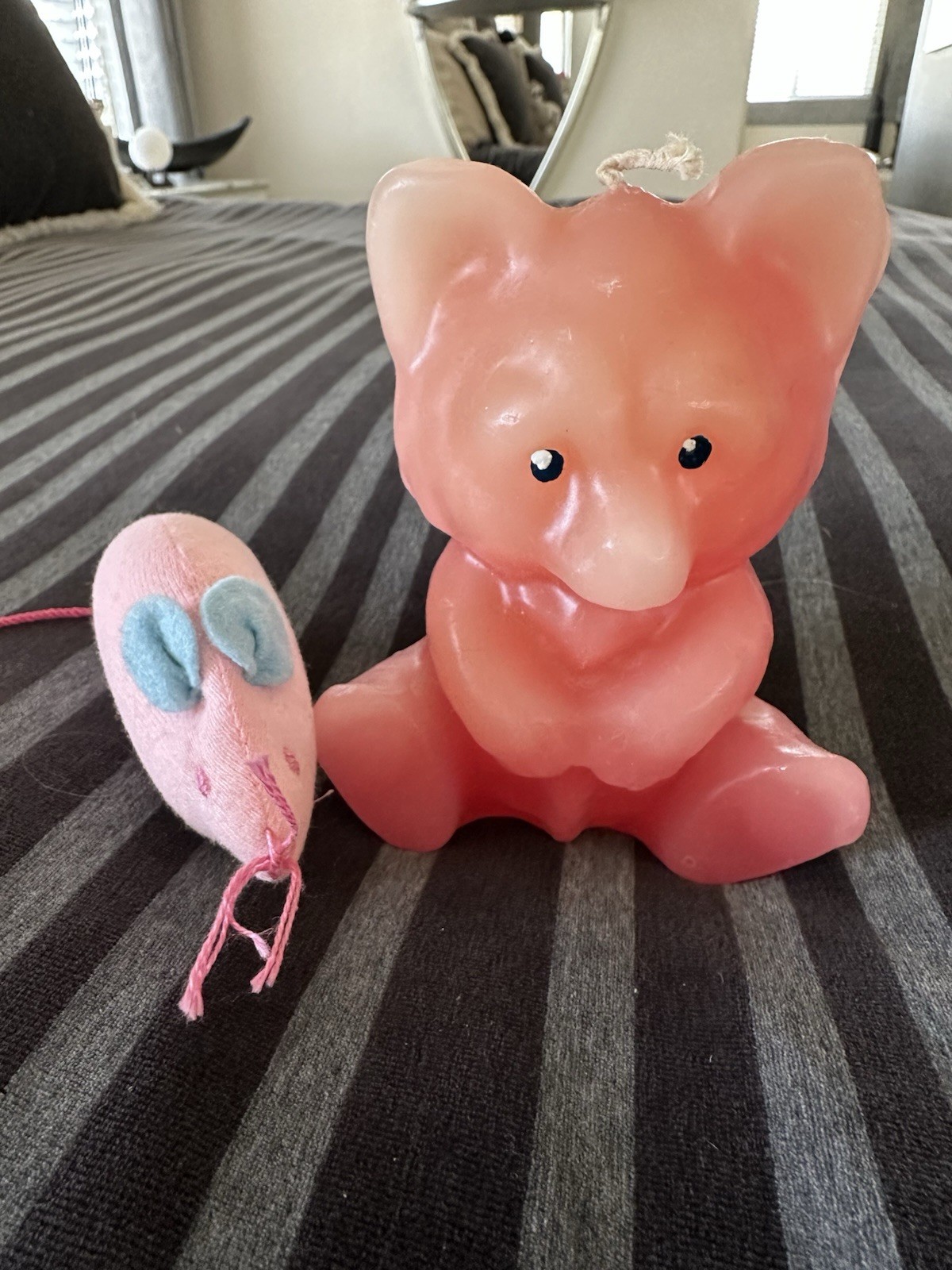 Vintage Loves Baby Soft Teddy Bear Candle And Mouse Drawer Sachet.