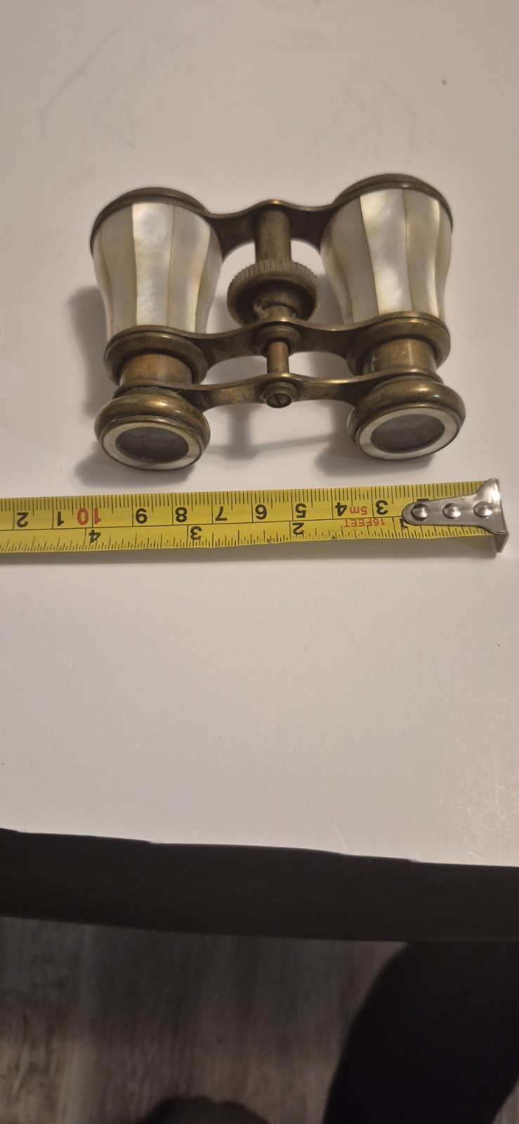 ANTIQUE MOTHER OF PEARL AND BRASS OPERA GLASSES