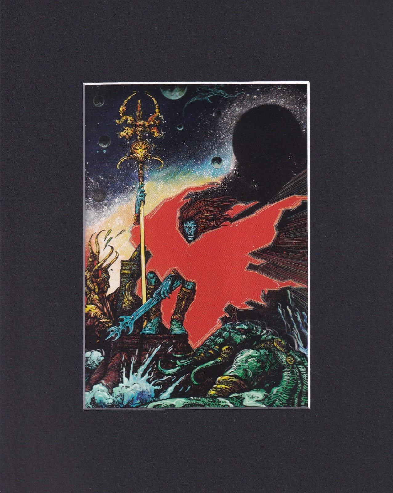 8X10 Matted Print Picture Fantasy Art: Philippe Druillet, 1993, Yragael