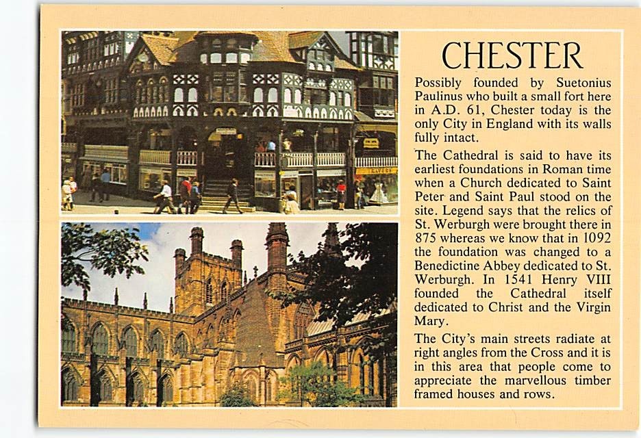 Postcard Chester England I-20306