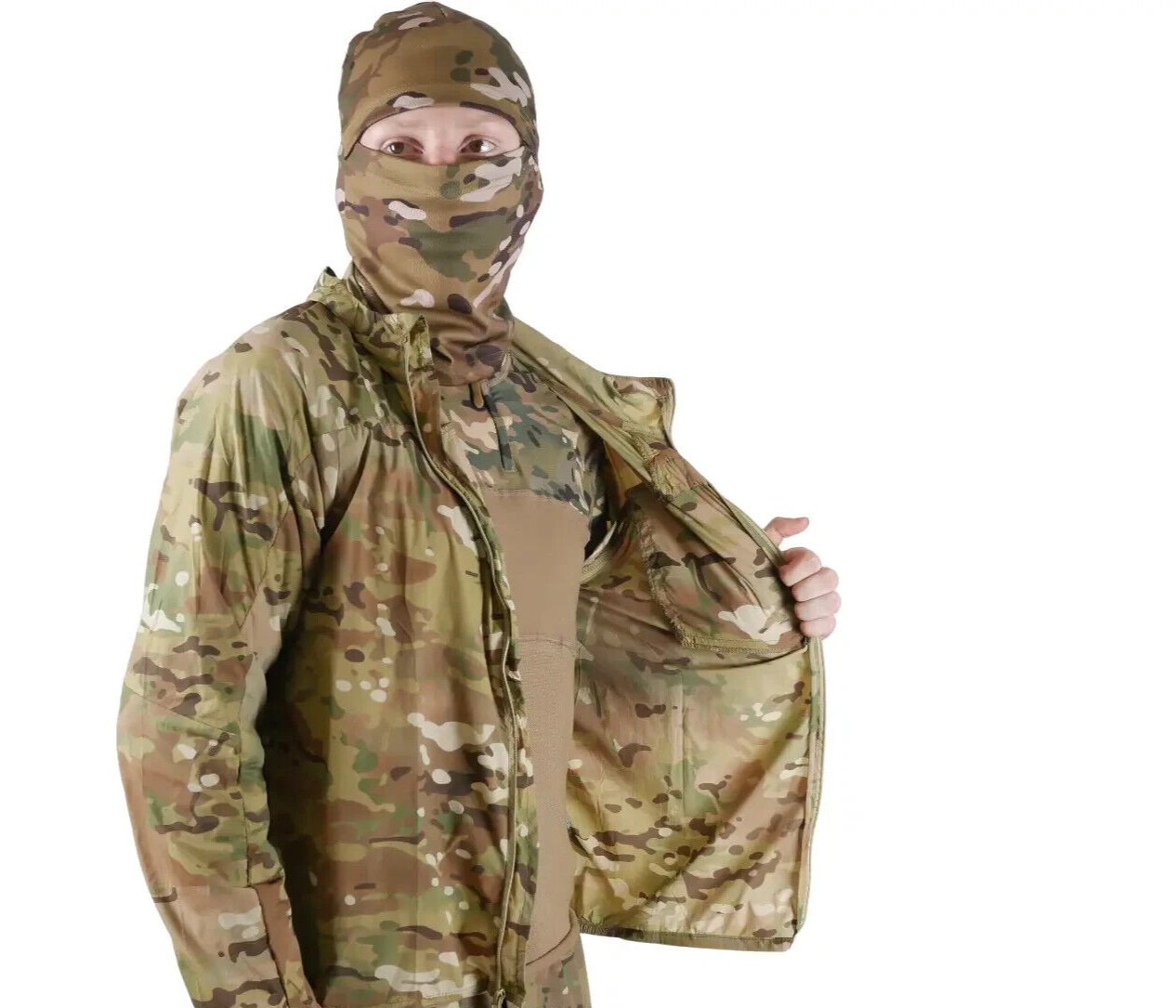 Summer tactical windbreaker jacket multicam