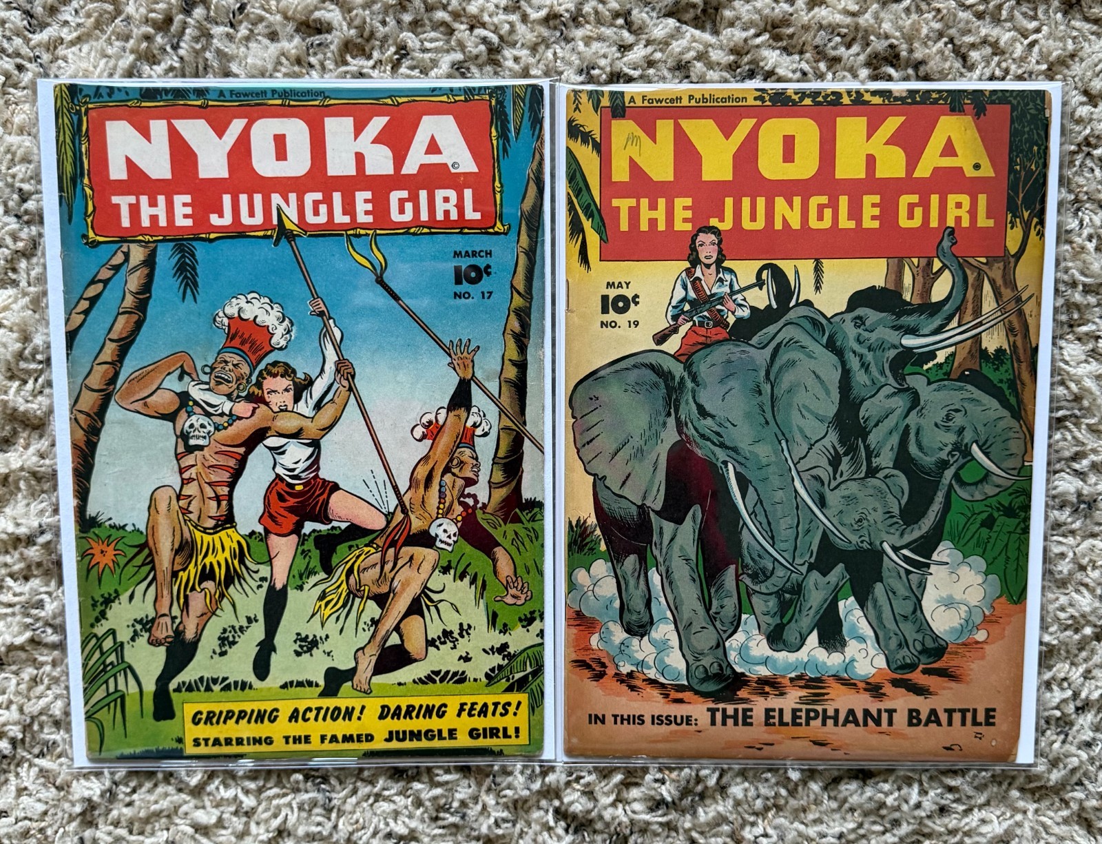 Nyoka The Jungle Girl #17 VG+ 4.5 1948 and #19 1948 4.5 (Nice Copies) Fawcett