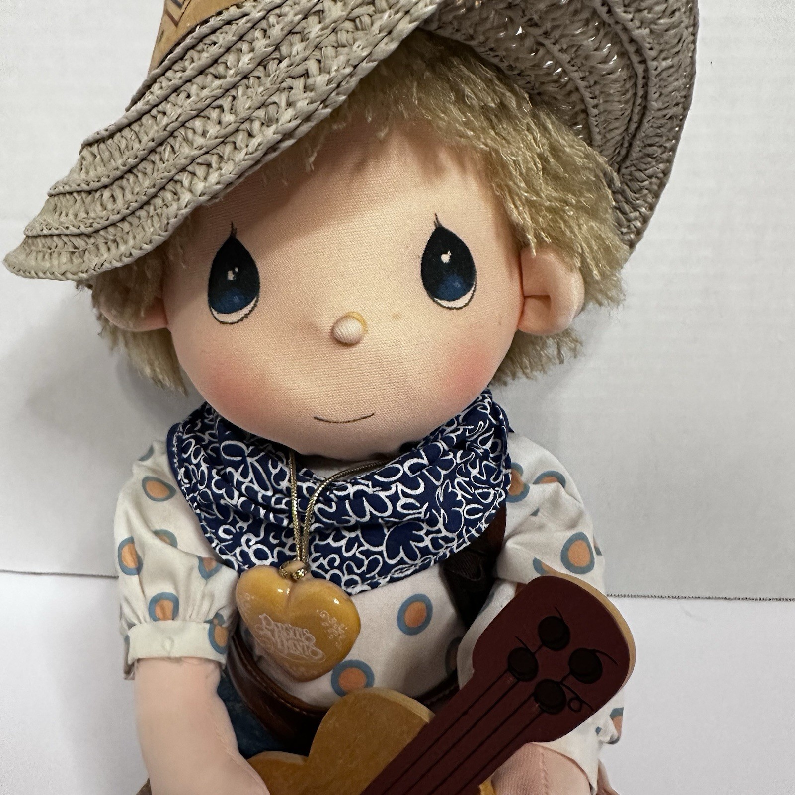Vintage 1985 Precious moments  Mickey Cowboy Doll Applause Guitar 4825 NWT
