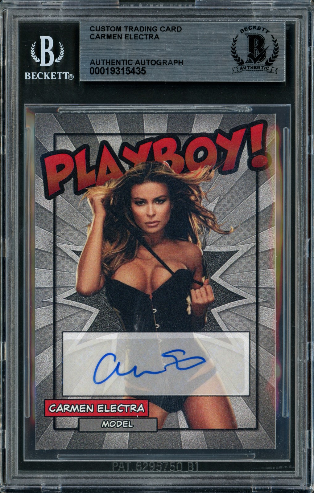 Carmen Electra Signed Trading Card Silver Model Beckett BAS