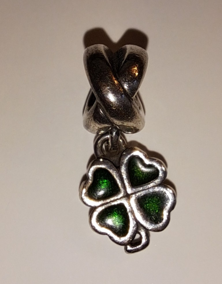 Four Leaf Green Enamel Lucky Clover Pandora Charm