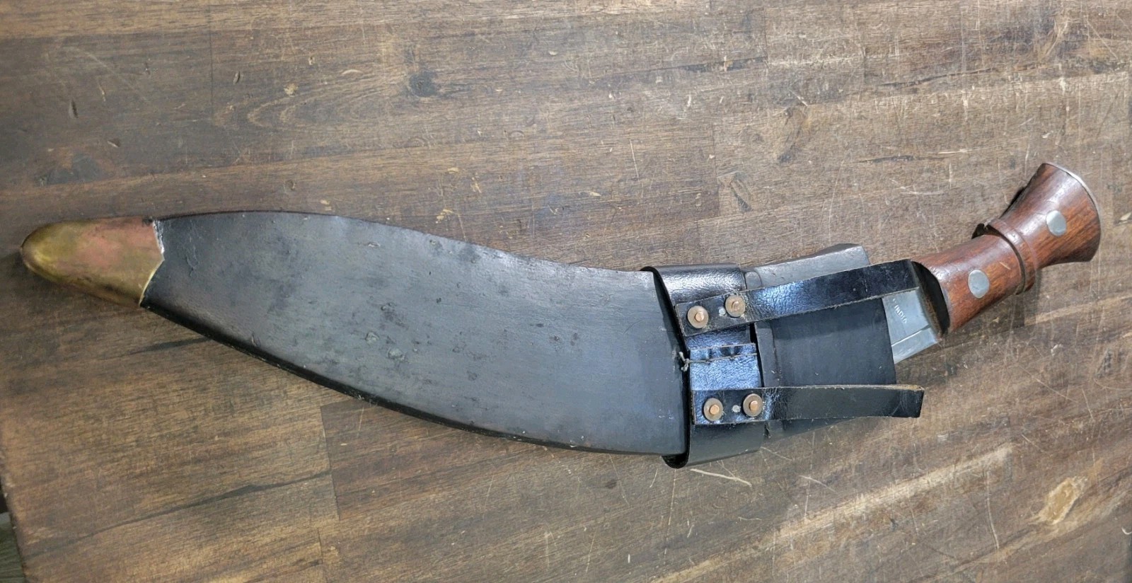 Vintage Gurkha Kukri Made in India - Includes sheath Large Knife And Small Knife