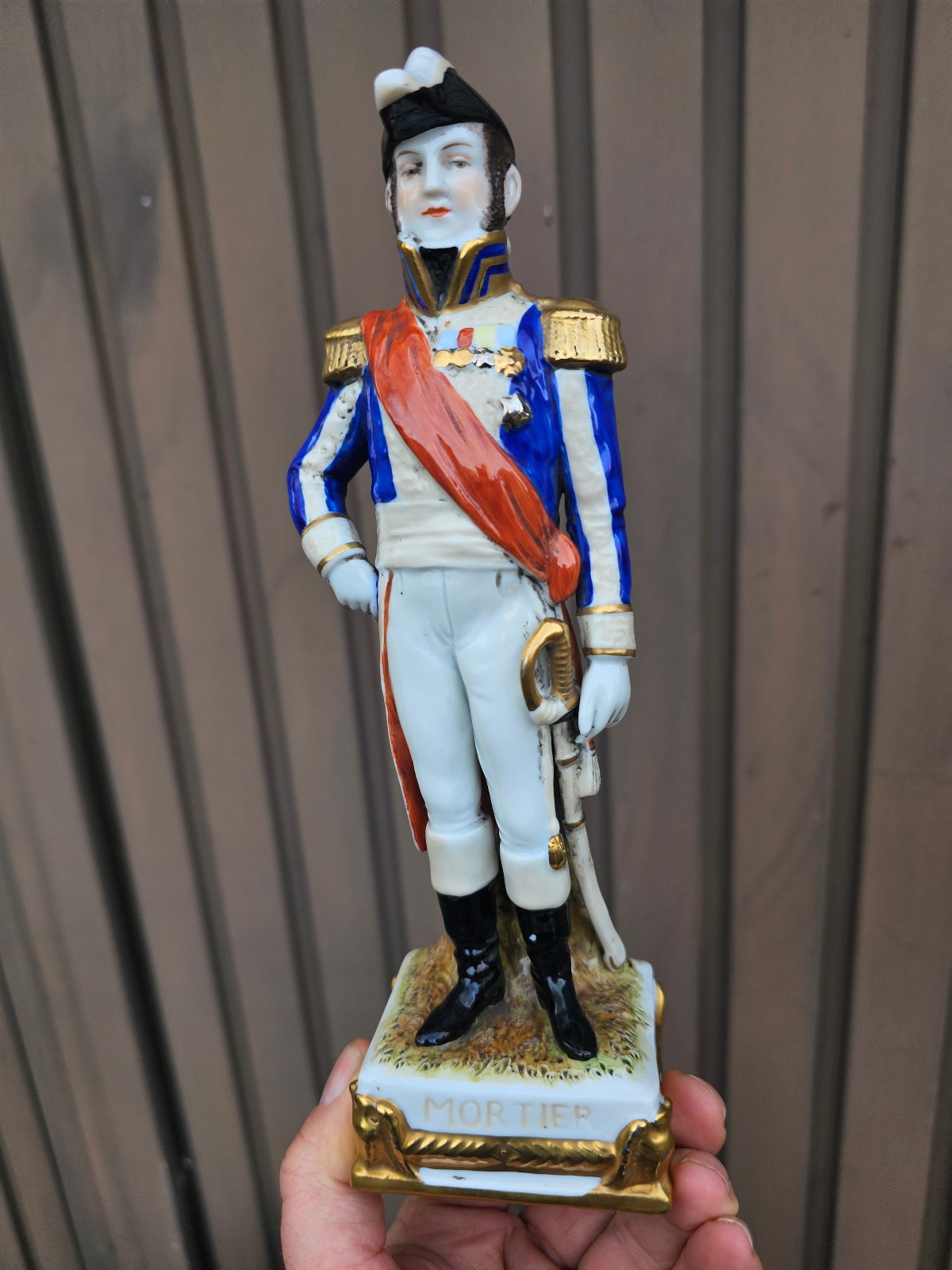 Vintage scheibe alsbach porcelain napoleon general figurine statue MORTIER