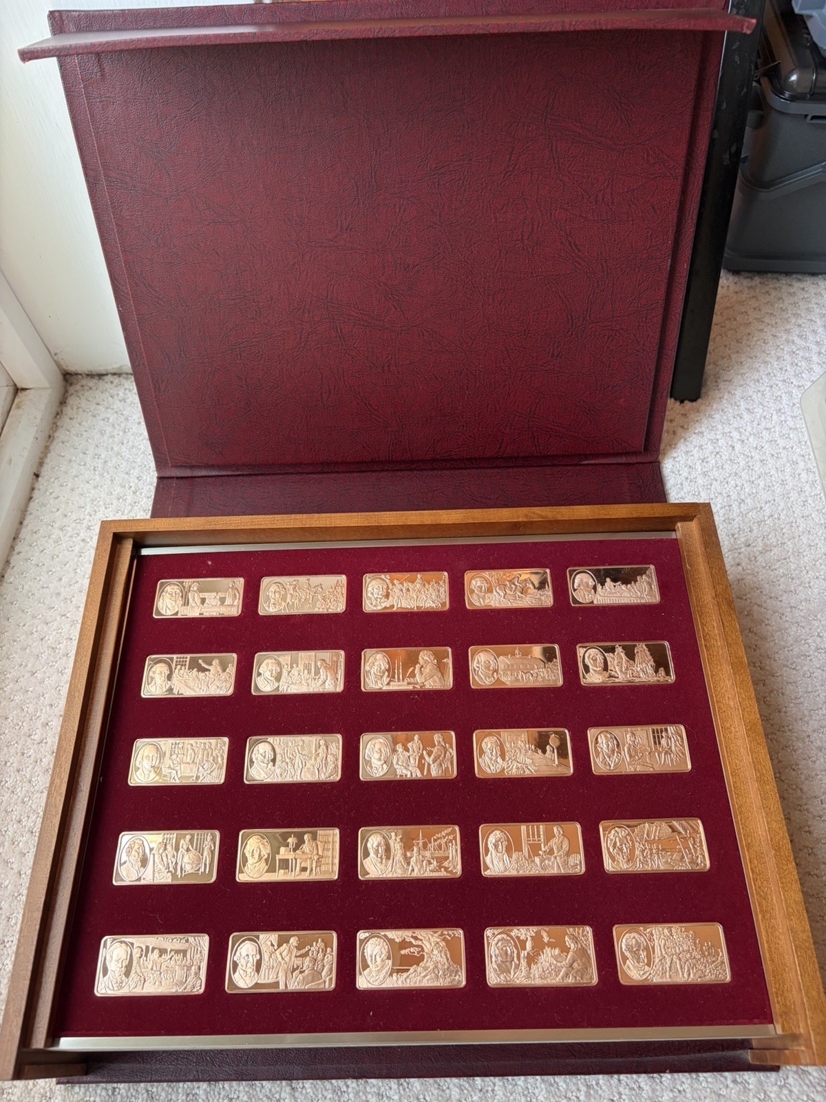 Franklin Mint The 100 Greatest Americans Collection Bronze Ingots MINT CONDITION