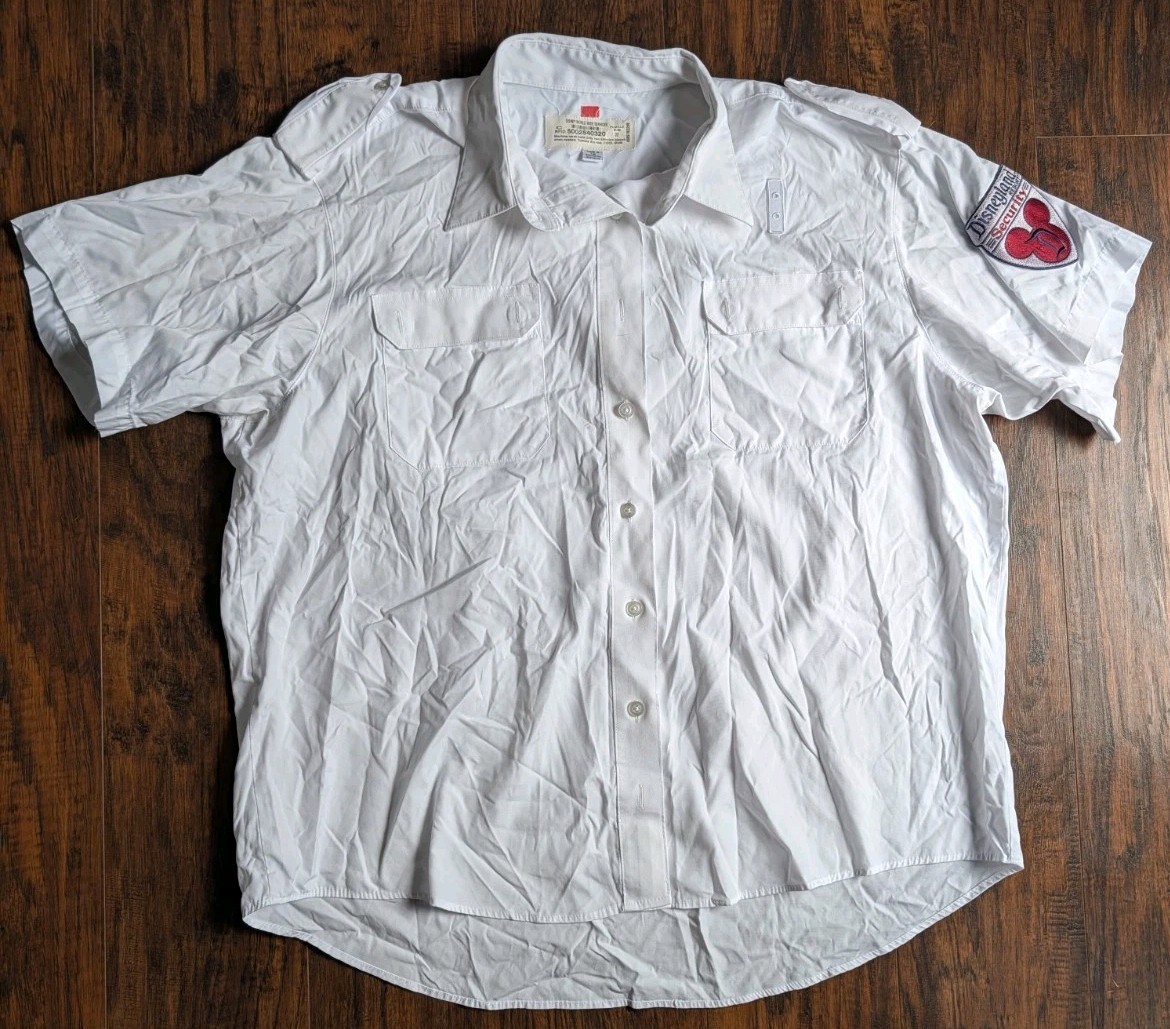 Vinatge Walt Disney Resort Security Cast Member Uniform Shirt Womens Size 22 