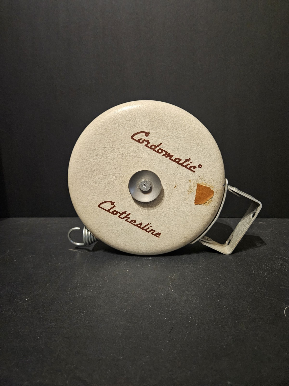 Vintage Cordomatic Automatic Clothesline Reel- Retractable-White
